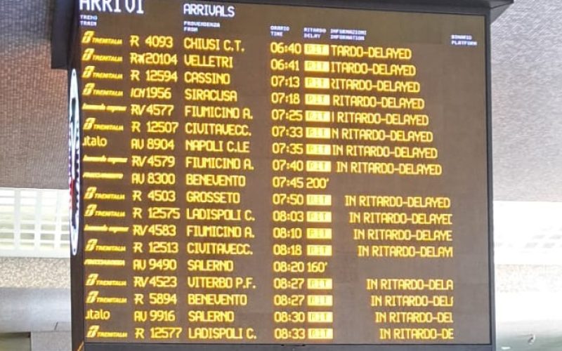 tabellone ritardi